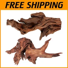 Exquisite 14''-18'' Natural Mopani Driftwood for Aquariums and Reptiles - 2-P...