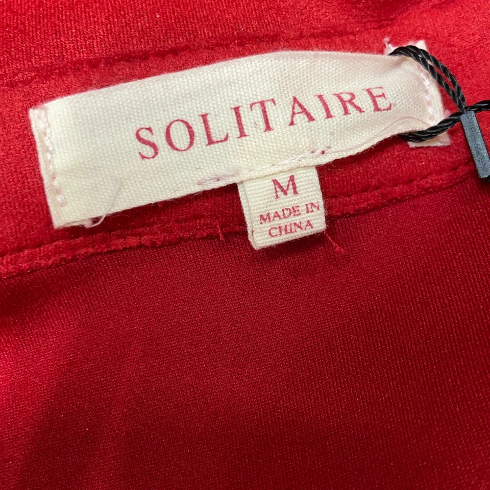 Solitaire, Mantel, Damen, Größe: M, Rot, Polyester, Einfarbig -ZOf - Bild 3 von 4