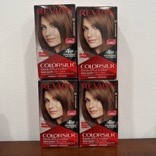 Revlon ColorSilk Hair Color 54 Light Golden Brown   Permanent Dye   Pack of 4