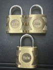 3 Nos Yale Padlocks (NO KEYS) Vintage  Good For Lock Pic Practice! DEAL