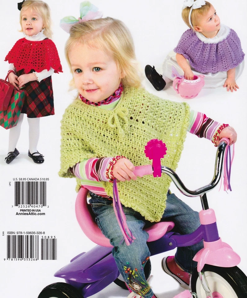 ANNIE'S ATTIC/Little One's Ponchos/BABY/Crochet Pattern INSTRUCTIONS ONLY - Image 2 of 2