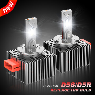 fit 2014-2020 GMC Sierra D5S Bulb LED Head Light Lamp Combo 6000K White 2x