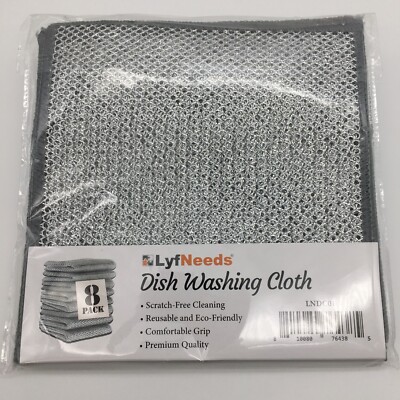 Non Scratch Wire Dishwashing Cloth - Pack of 08