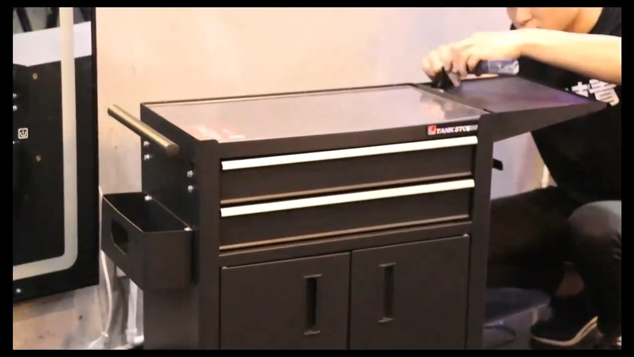 TankStorm Stainless Steel Tattoo Barber Workstation Cart Trolley Salon