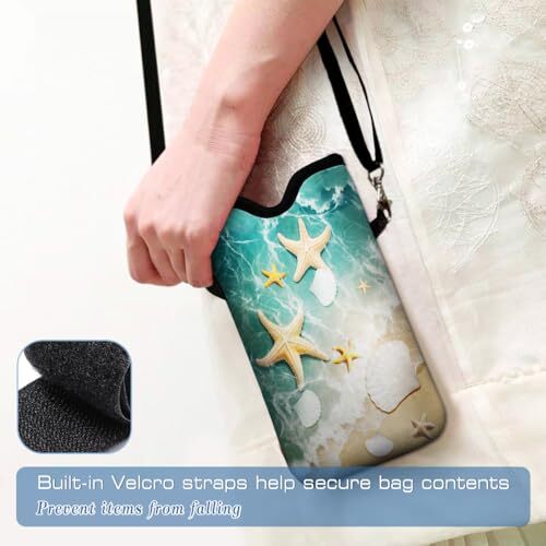 Universal Neoprene Cell Phone Pouch 7.1 X 4 in One Size Beach Starfish Shells - Picture 6 of 7