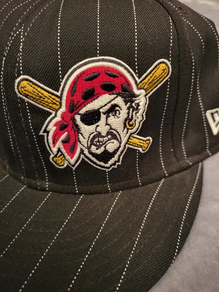 New Era Pittsburgh Pirates Pin Striped Fitted Hat Cap 7 3/4 MLB Pinstripe Wool - Image 3 of 4