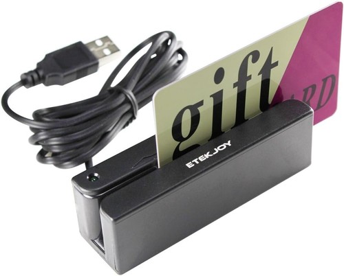Lector de tarjetas de banda magnética USB 3 pistas POS lector de tarjetas de crédito Swiper ET-MSR90 - Imagen 2 de 6