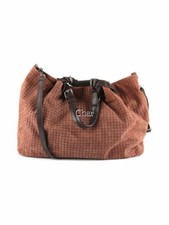 Sundance Catalog ~ Basket Weave Textured Brown Suede Purse / Tote Bag