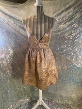 Alice + Olivia Metallic Floral Empire Dress Women’s Sz 8 AUTHENTIC NWT