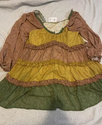 LoveCollette Boho Dress NWT Size Large Back 24  Sleeve 25 