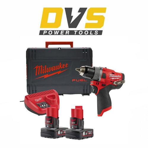 Milwaukee M12FDD602X 12V 2x6Ah Liion Fuel Drill/Driver Kit