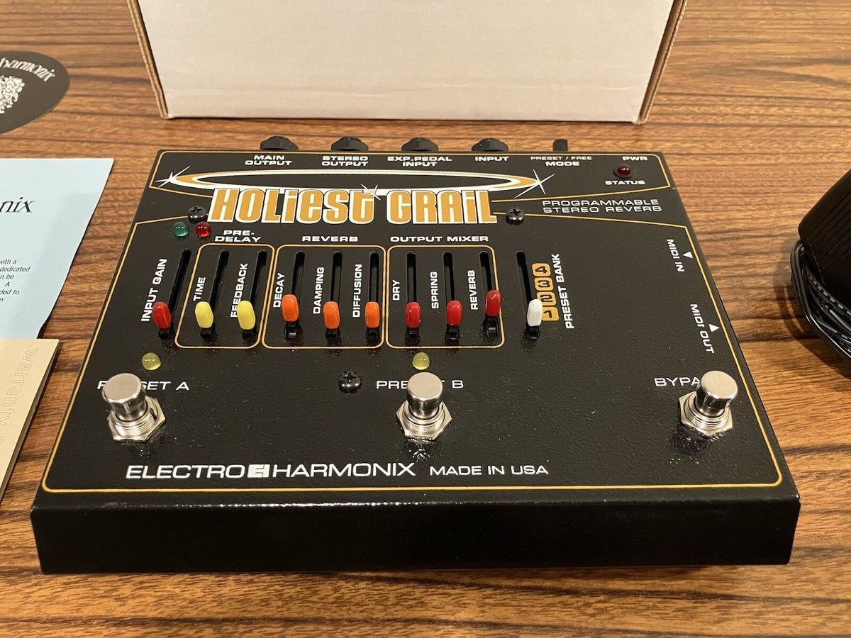 Electro Harmonix Holiest Grail Reverb Effects Pedal w Electro Harmonix Holiest Grail Reverb Effects Pedal w