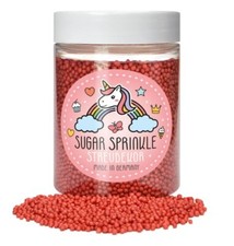 Sugar Sprinkles Zucker Streusel Tortendeko Streudekor  - Rote Nano Perlen