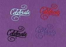 CELEBRATE 2 die cuts scrapbook cards