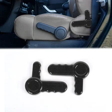Seat Adjustment Button Switch Panel For Jeep Wrangler JK 07-17 ABS Carbon Fiber