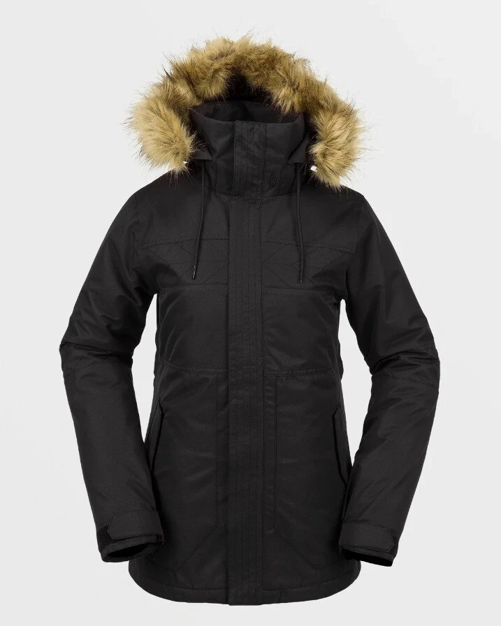 VOLCOM Women's FAWN Insulated Snow Jacket - Black - Small - NWT