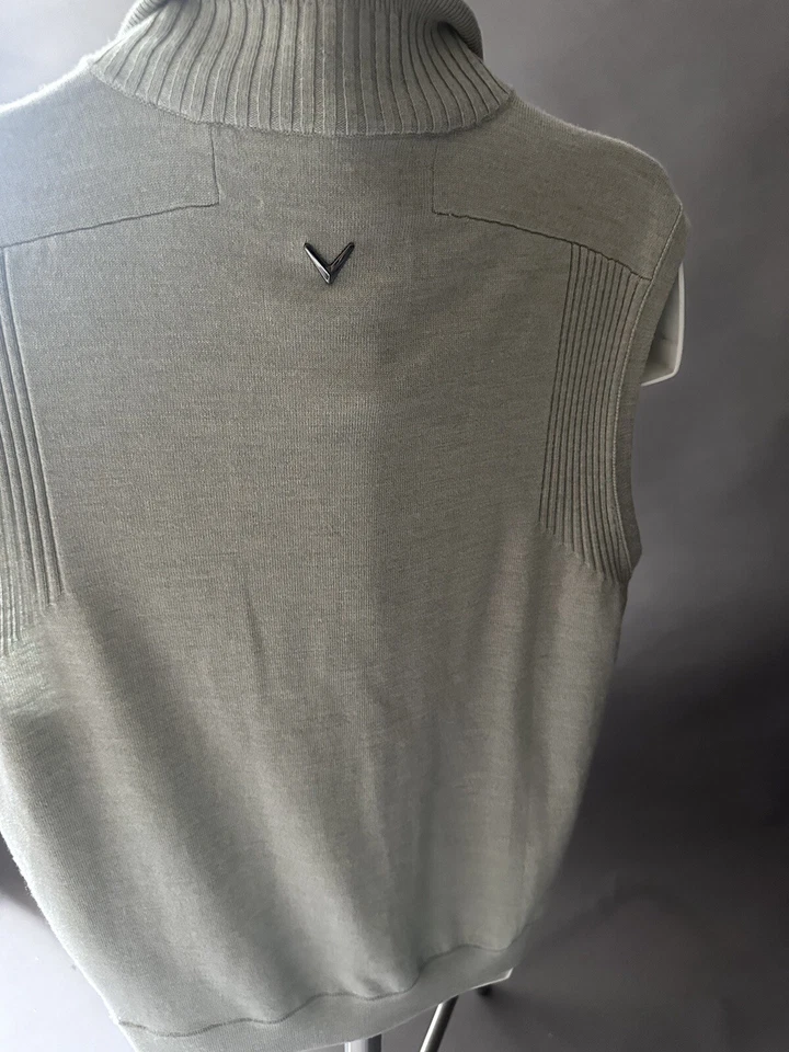 Chaleco de golf CALLAWAY mezcla de lana merino cremallera completa talla L gris sin mangas Foto 3 de 4