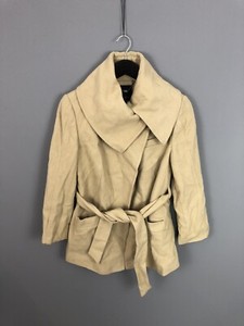cream wool wrap coat