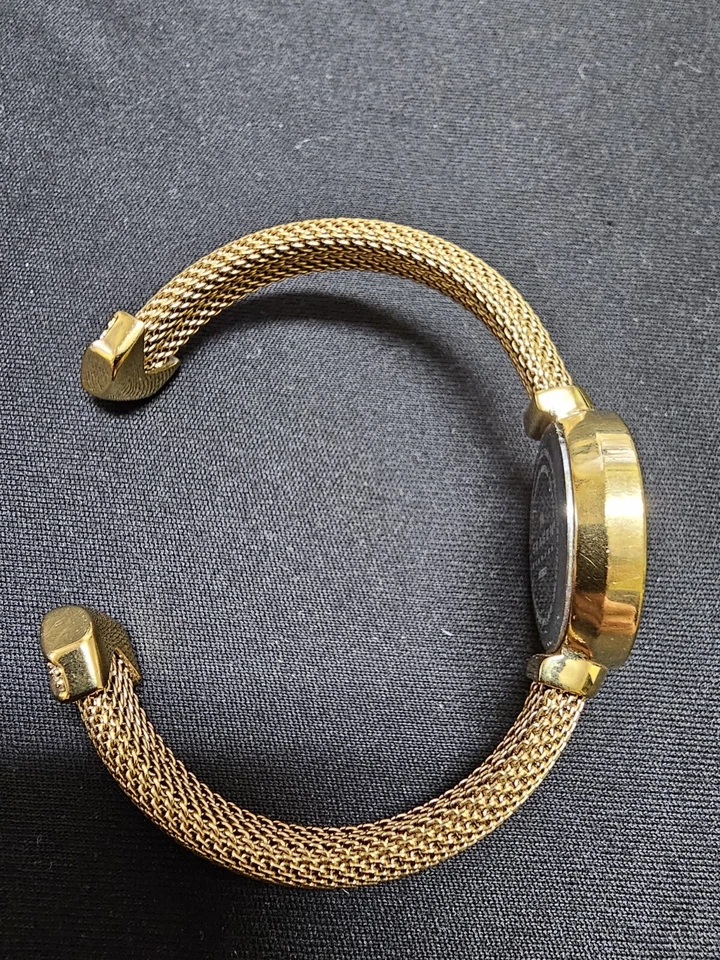 Skagen Commerce Root Women's Dress Watch Gold Plate w/ Clear Stones Need Battery - Image 4 of 4