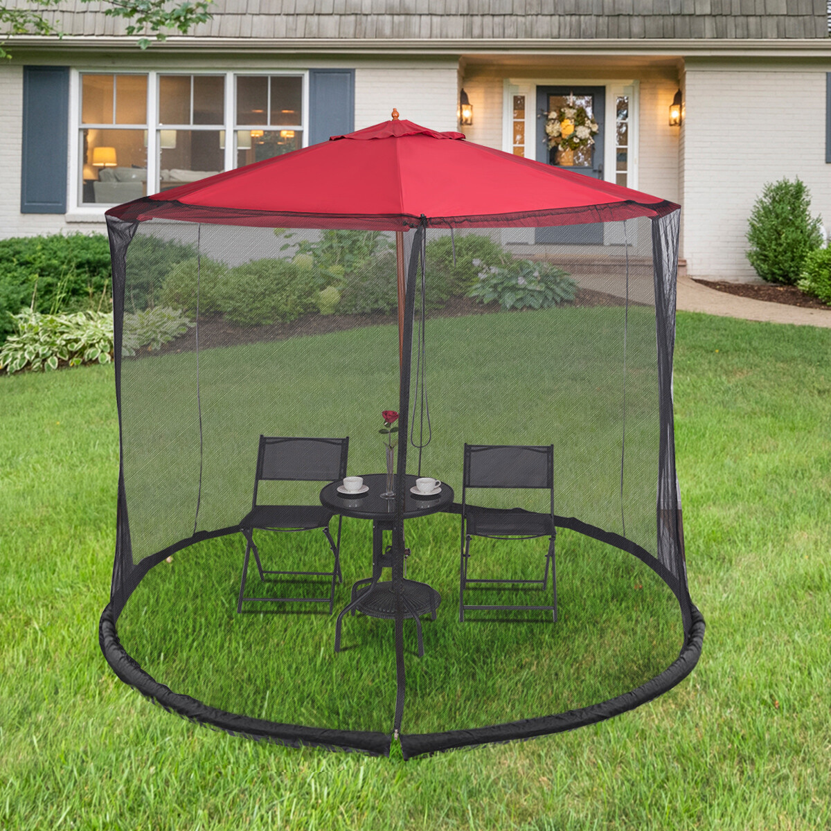 9 10ft Mosquito Net Umbrella Table Screen Cover Bug Insect Fly Outdoor Patio For Sale Online Ebay