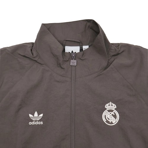 JI9479 adidas Real Madrid Lifestyle OG Track Top Charcoal Dark Gray - Picture 4 of 15