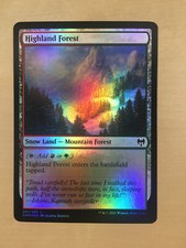 MTG - Highland Forest. Kaldheim. Foil Common - Snow Land — Mountain Forest.