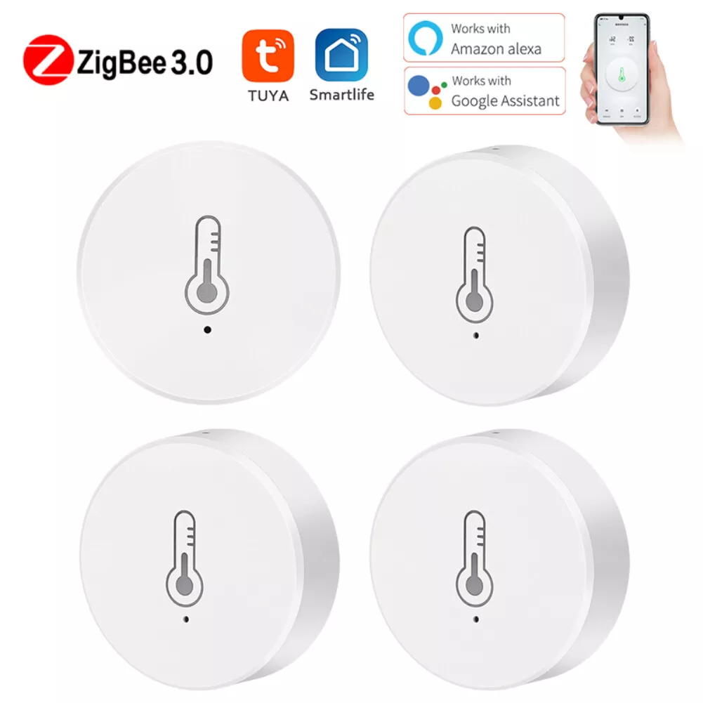 Tuya Zigbee Temperature and Humidity Sensor with LCD Screen Display Works  With  Google Home Assistant,Security & Sensor