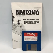 ⭐ 1989 Navcom 6 PC Game (IBM PC & Tandy) - Manual & 3.5" Disk