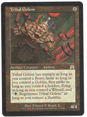 Magic The Gathering MTG Card: Tribal Golem Onslaught Set Rare! NM