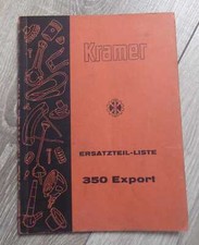 Kramer Schlepper 350 Export Ersatzteilliste 