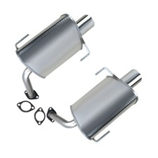 Stainless Steel Pair Of Exhaust Mufflers Fits 2008-2014 Subaru Tribeca 3.6l