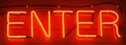 Vintage ENTER Neon Sign from the Olympia Washington Ernst Malmo Hardware Store