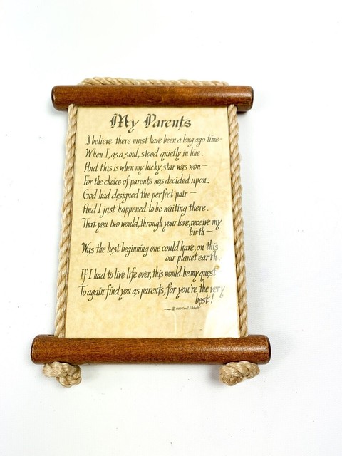 My Parents Plaque Wood Rope Scroll Design Scroll Shop INC My Parents Plaque Wood Rope Scroll Design Scroll Shop INC