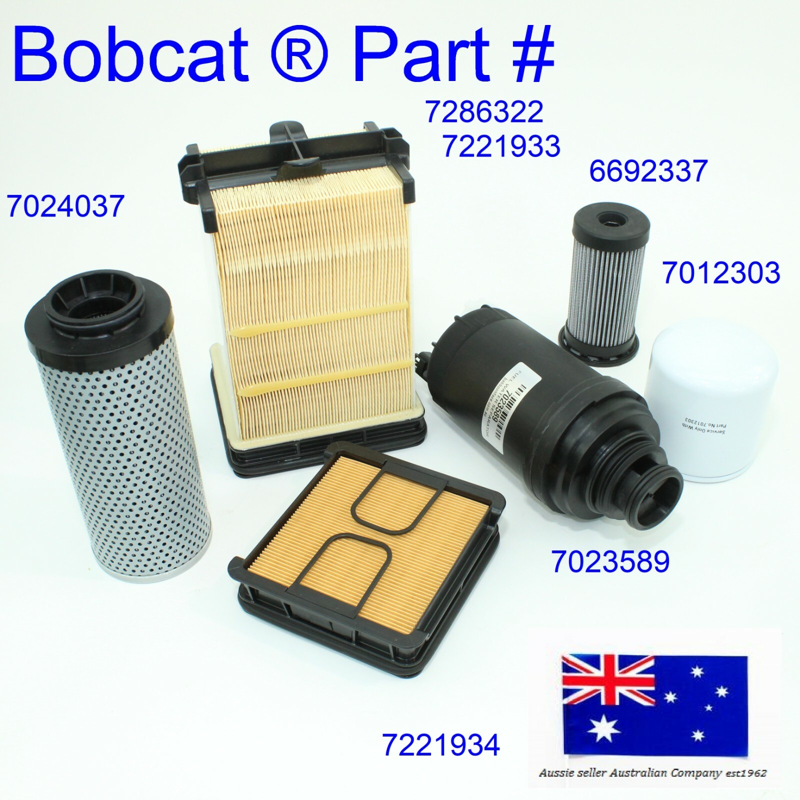 fits Bobcat Filter Service Kit S450 S510 S530 S550 S570 Oil Air Fuel