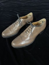 Alexander McQueen Brown Wingtip Brogue Leather Dress Shoes Size US 8 41.5 EU