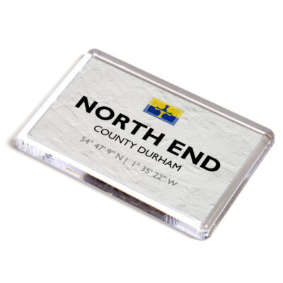 FRIDGE MAGNET - North End, County Durham - Lat/Long NZ2643