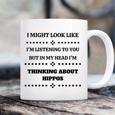 Thinking Hippos Tasse | Nilpferd Geschenk | Geschenke für Flusspferde Liebhaber | Geburtstagstasse
