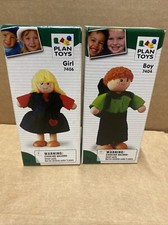 plan toys plantoys ragazzo 7404 e bambina 7406 bambola in legno giocattolo