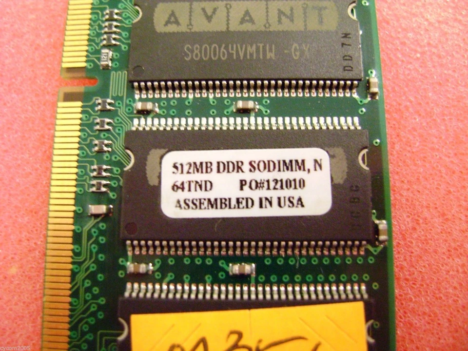 Avant Technology 512MB PC2700 Laptop Memory DDR 200-Pin SODIMM * PO#121010 - Image 2 of 4