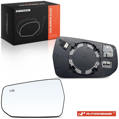 A-Premium Left Mirror Glass Heated w/Power Adjust&Blind Spot Detection for Chevy