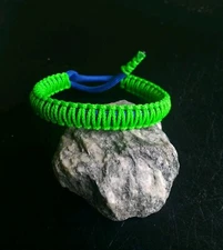 Handmade Adjustable Mini Cobra Paracord Bracelet for a 7"-8" Wrist 