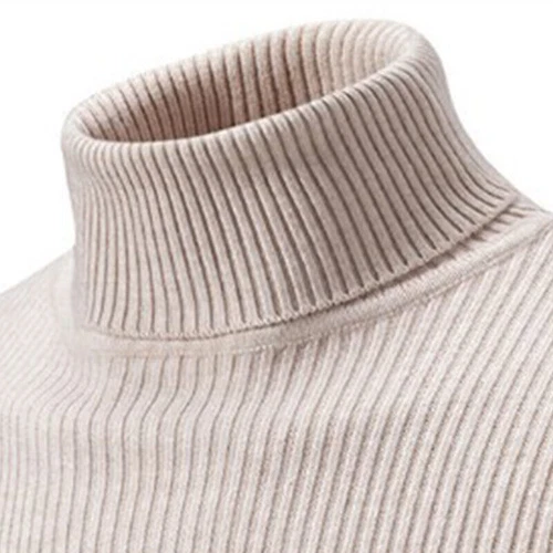 Herren Pullover Rollkragenpullover Männer Strickwaren Winter Langarm Strickpullover - Bild 13 von 38