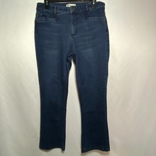 J Jill Denim Jeans Women's Petite 12 Smooth Fit Barely Boot Cut Mid Rise Stretch