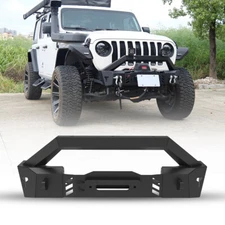 Hawkley Front Bumper For 2018-2023 Jeep Wrangler JT/JL/JK +D-Rings &LED Lights