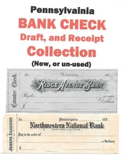 HUGE 160 Piece Vintage Check Collection, All Pennsylvania, Unused Check lot