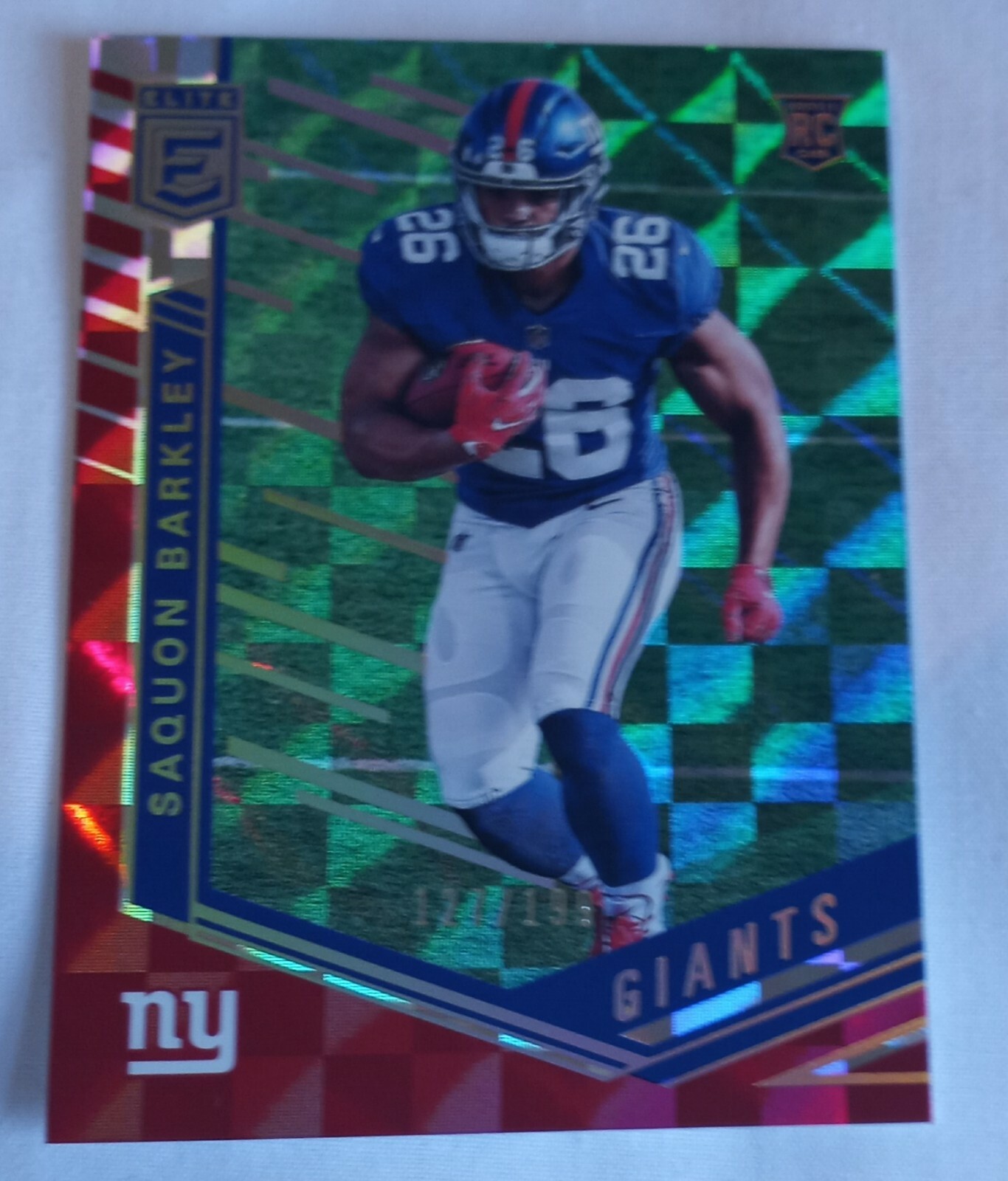 2018 Donruss Elite Red Saquon Barkley SP rookie *INVEST* 127/199 GIANTS 🔥🔥🔥