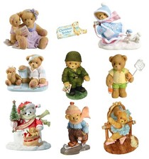 CHERISHED TEDDIES by ENESCO, HAND PAINTED, STONE RESIN, TEDDY BEAR FIGURINES