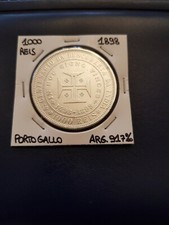 Moneta argento 1000 reis 1898 Portogallo, silver coin