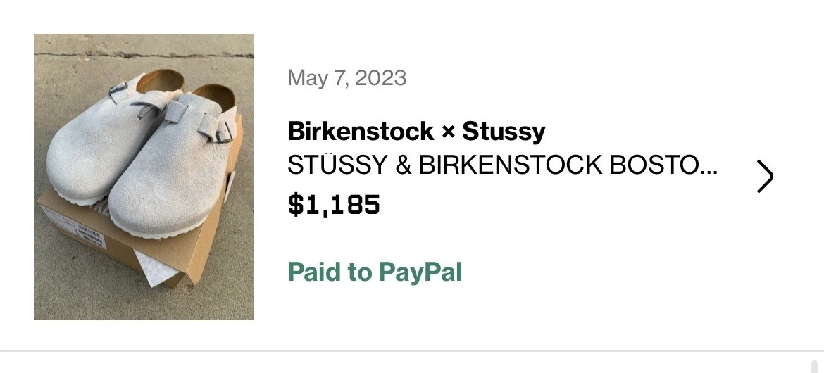 STÜSSY & BIRKENSTOCK BOSTON CLOG BONE