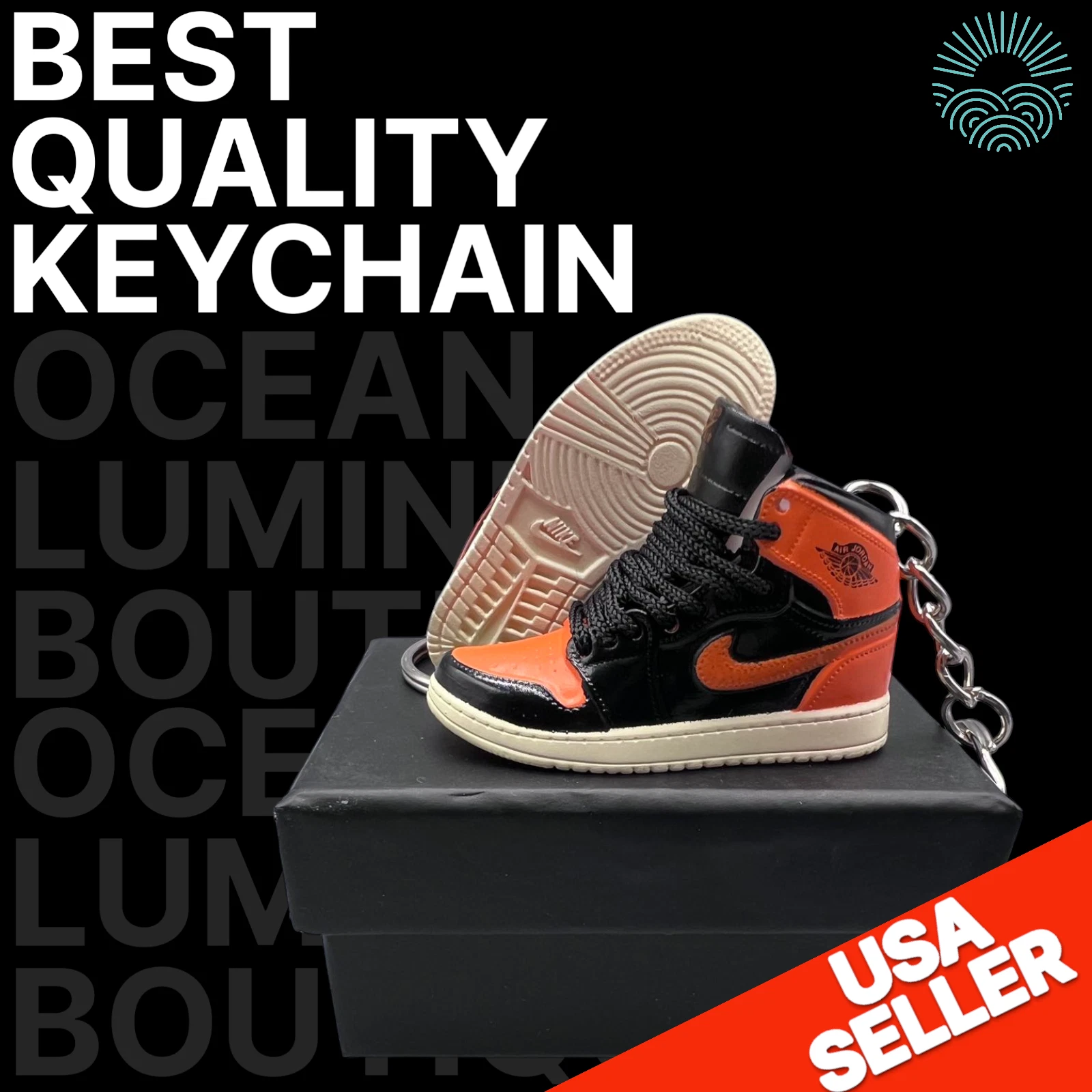 Porte clés Mini Baskets Air Jordan 3D, Baskets Basket de Collection, Options Boîte